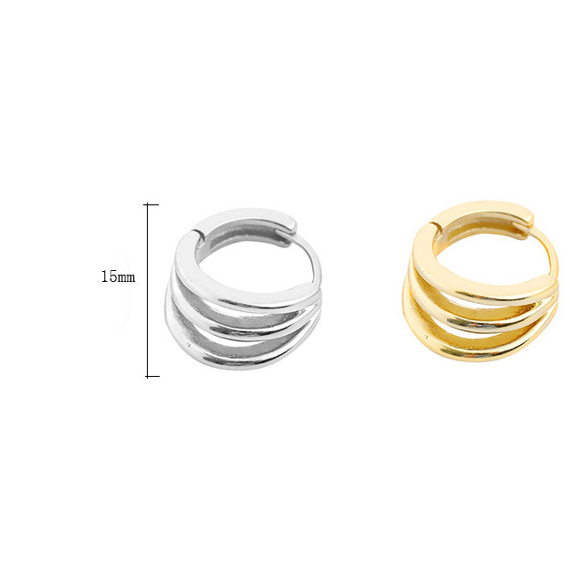 Khuyên tai 3 vòng nhỏ thiết kế thời trang cho nữ