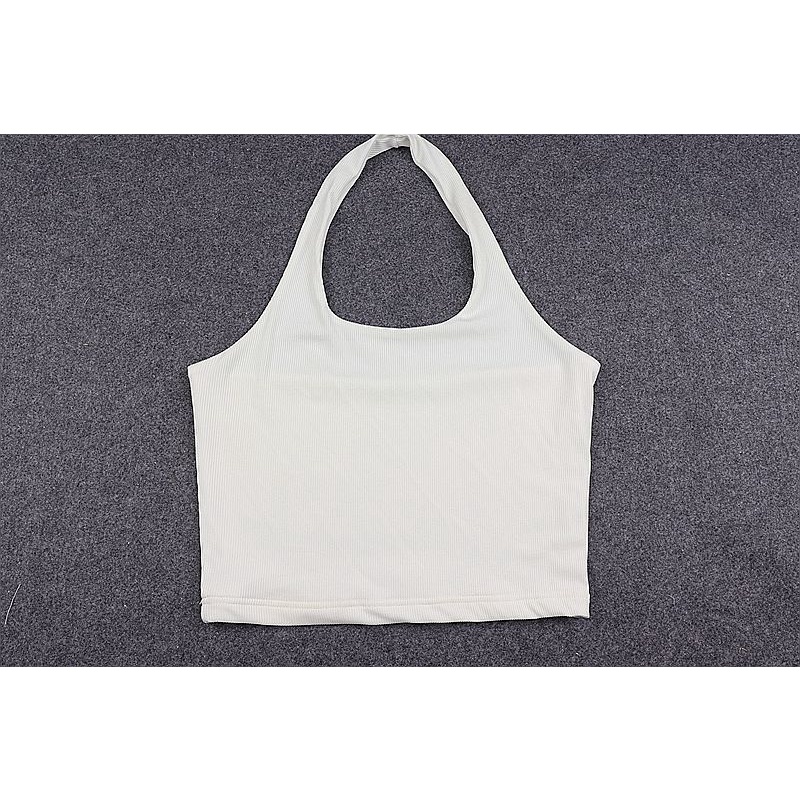 Áo Thun Hai Dây Dệt Kim Ôm Dáng Màu Trơn Thời Trang Mùa Hè Quyến Rũ Cho Nữ