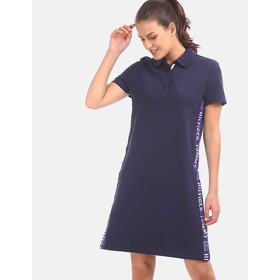 Đầm Tommy Hilfiger Navy Brand Taping Polo