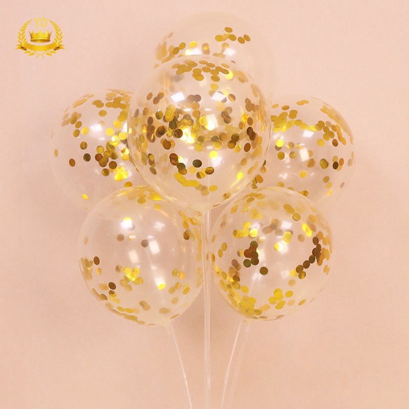 Set 5 bong bóng 12 inch nhiều màu sắc trang trí tiệc