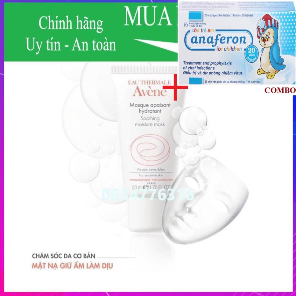Combo Chim cánh cụt Nga+ ✅ Mặt nạ giữ ẩm cho da nhạy cảm Avène Soothing Moisture Mask 50ml