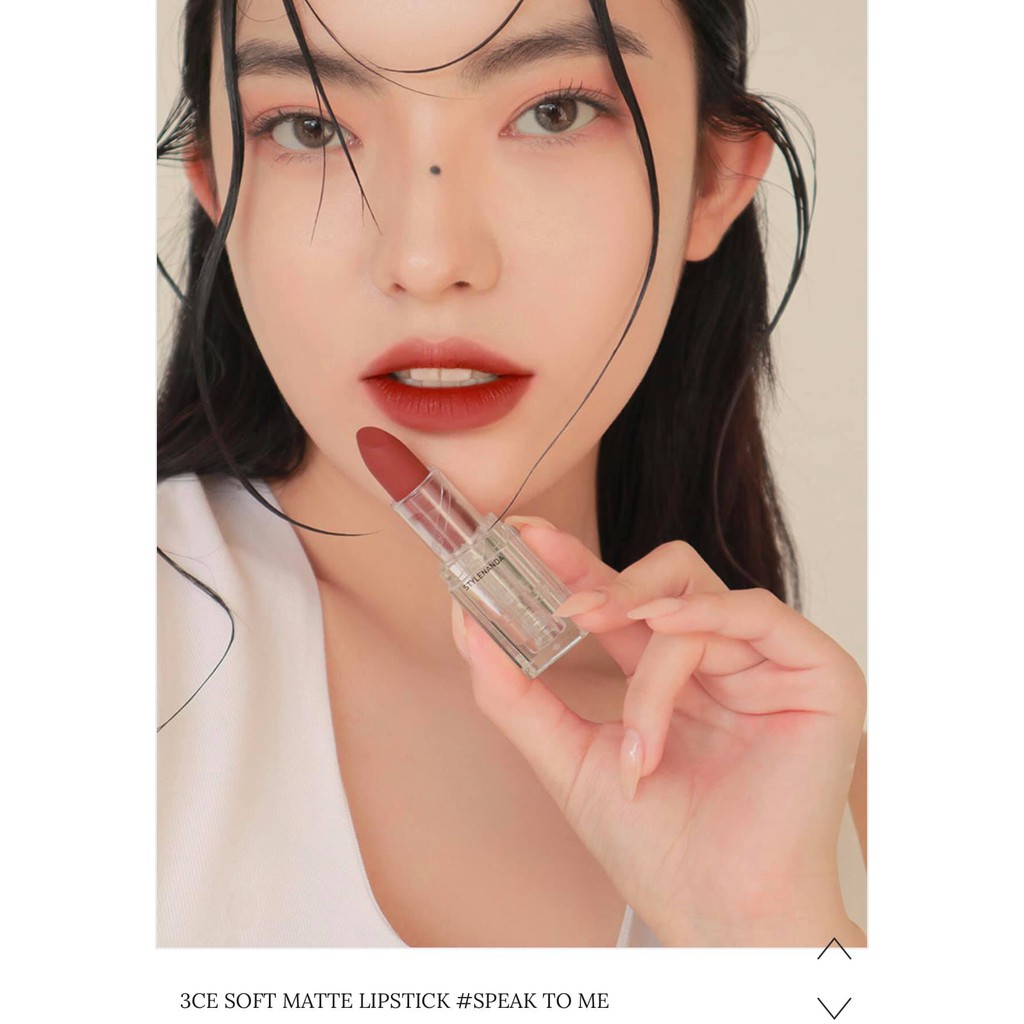 (CÓ BILL) SON LÌ 3CE SOFT MATTE LIPSTICK CLEAR LAYER EDITION – VỎ TRONG SUỐT