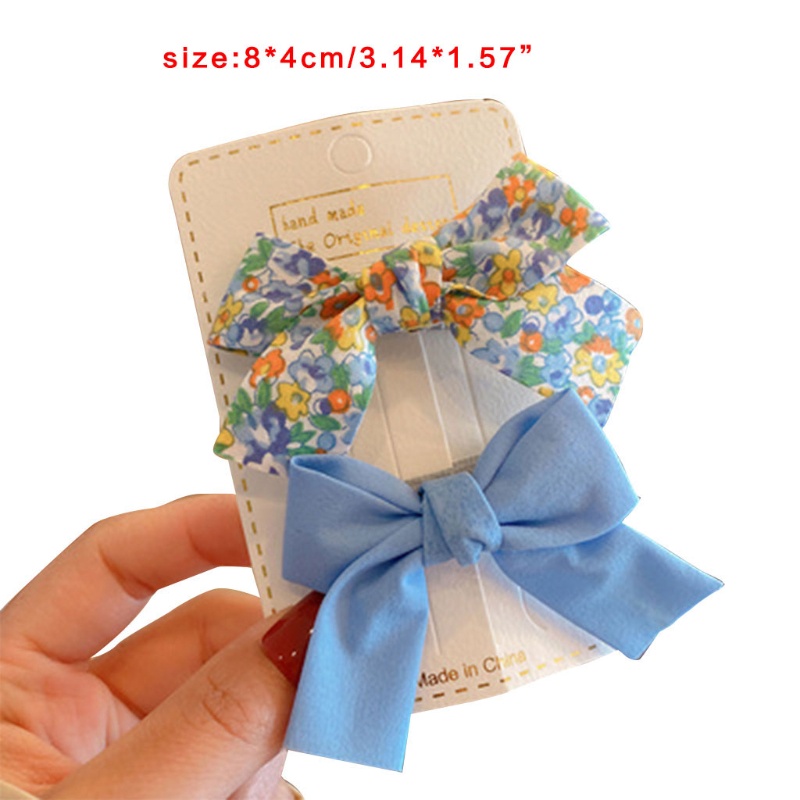 Set 2 Kẹp Tóc Cá Sấu Hình Hoa Màu Kẹo Ngọt Phong Cách Công Chúa Cho Bé Gái