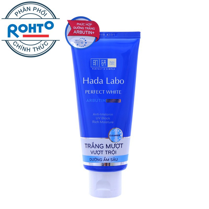 Sữa rửa mặt Hada Labo Perfect White Cleanser 80g