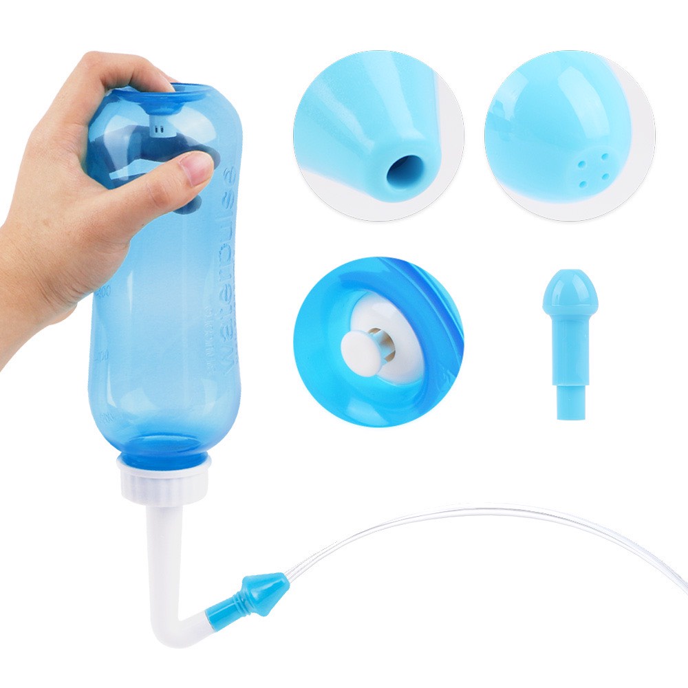 Bình rửa mũi tiện lợi 300ml 2 vòi cho bé và người lớn WATERPULSE