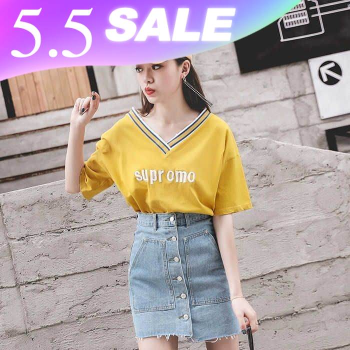 Áo thun nữ dáng rộng tay ngắn thời trang phong cách Hàn Quốc