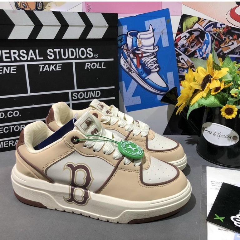 Giày MLB Chunky Liner Boston Red Sox Màu Nâu in chữ B