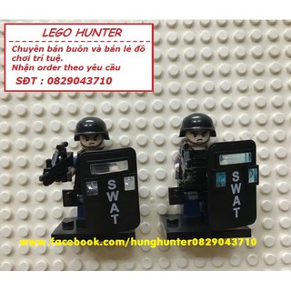 Lego Army minifigures Lính SWAT trang bị khiên chống đạn