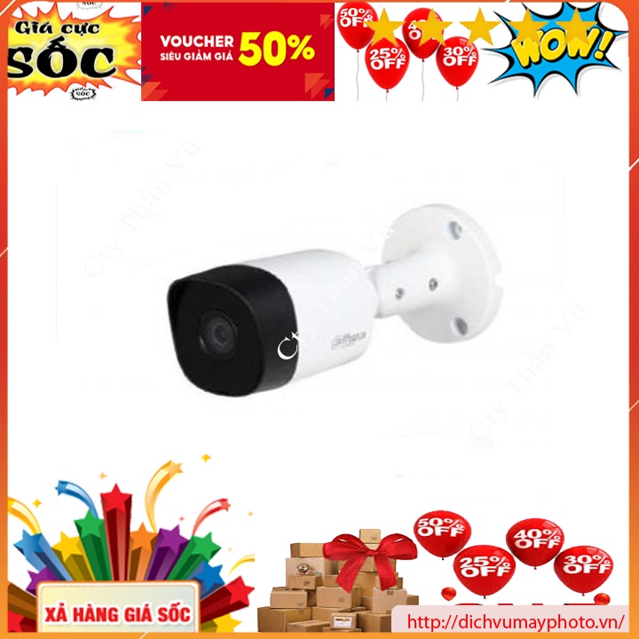 Camera quan sát Dahua 2.0MP thân trụ DH-HAC-B2A21P(thân sắt) kholinhkienmayin