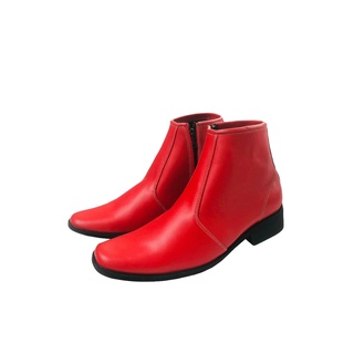 Giày boot nam màu đỏ da bò thật. mã số: b244