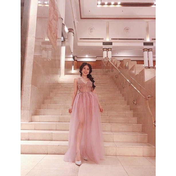 ĐẦM MAXI KẾT CƯỜM XẺ ĐÙI full sizeS/M/L/XL