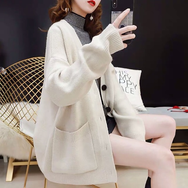 Áo Khoác Len Cardigan Dáng Dài, Chất Len Tăm , Style Hàn Quốc ( Ảnh Thật) | BigBuy360 - bigbuy360.vn