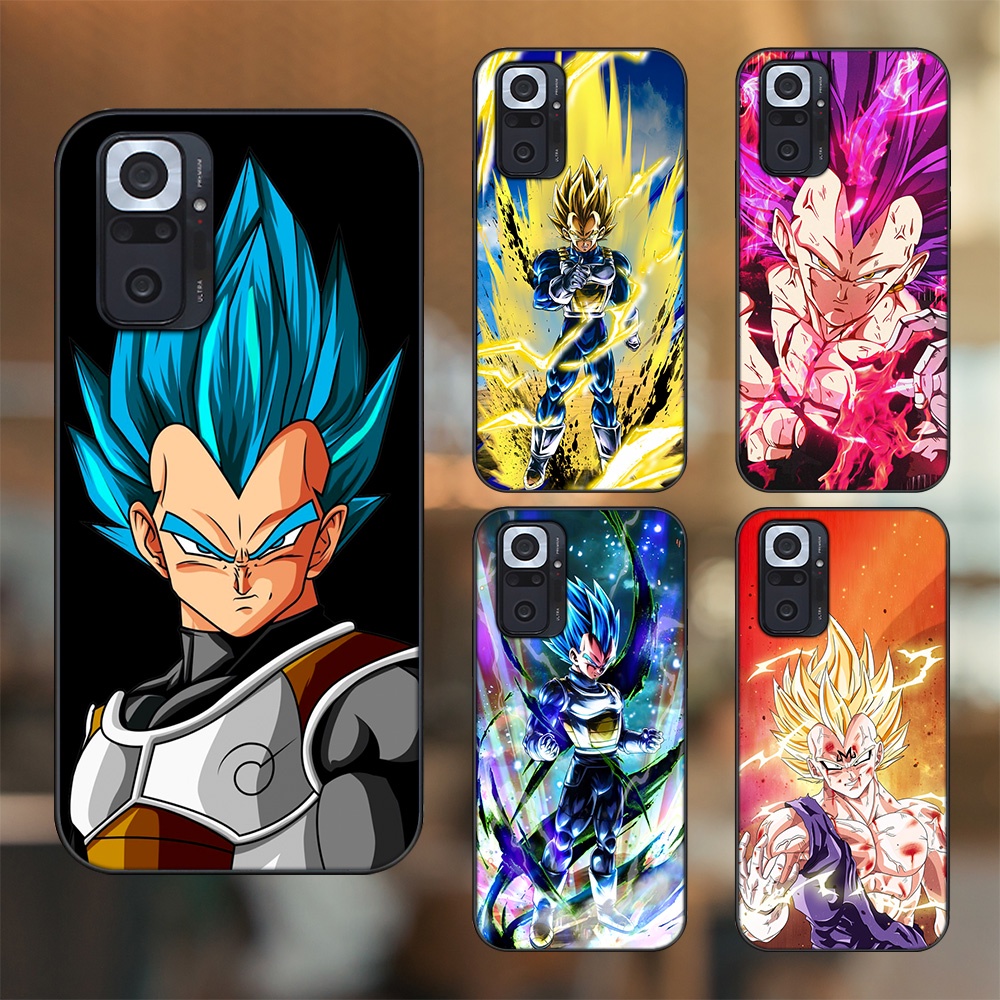 Ốp lưng Xiaomi Redmi Note 10 Pro viền đen in hình Vegeta Dragon Ball