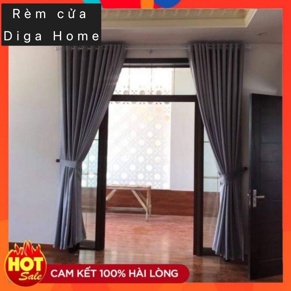 [Mã LIFE20KALL giảm 10% đơn 50K] Rèm Cửa Chống Nắng Cao Cấp  FREE SHIP  Màu Xám Đậm  Nhiều Kích Thước-DIGA HOME