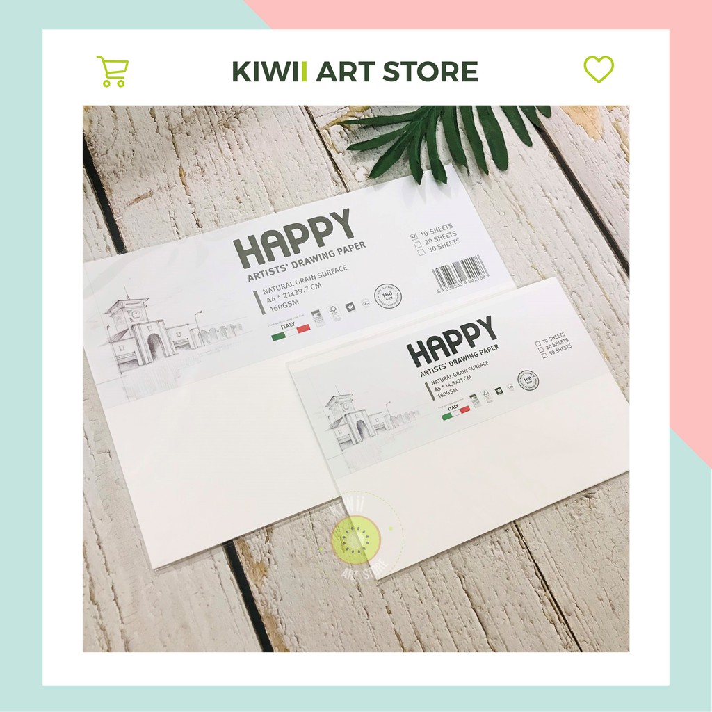 Giấy vẽ chì Happy A4/A5 160gsm