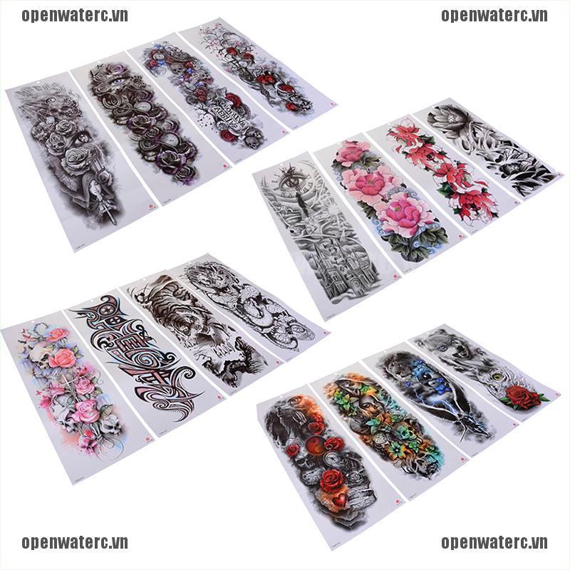 OPC transfer fake flash tattoo arm sleeve men big body art temporary tattoo sticker