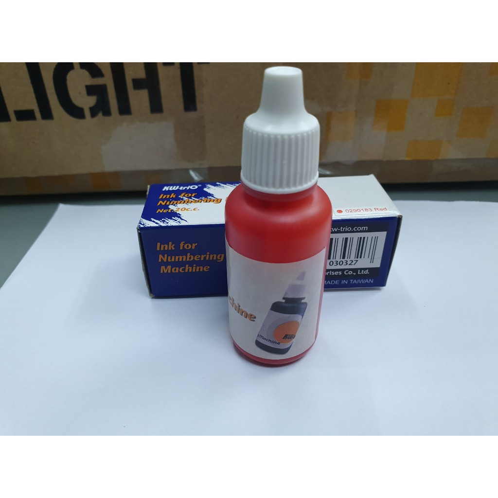 Mực đóng cho dấu kim loại , dấu số nhảy Metal Stamp Ink KW trio màu đỏ