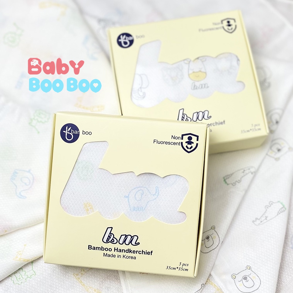 Khăn sữa sợi tre cao cấp b&m Hàn Quốc siêu mềm cho bé từ sơ sinh