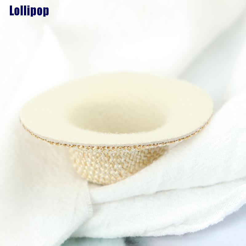 Set 2 cái mũ rơm thu nhỏ trang trí cho nhà búp bê