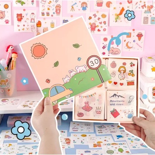 Set 10 tấm sticker nhiều hình khác nhau đáng yêu - hộp 100 sticker nhiều hình đáng yêu cực xinh xỉu