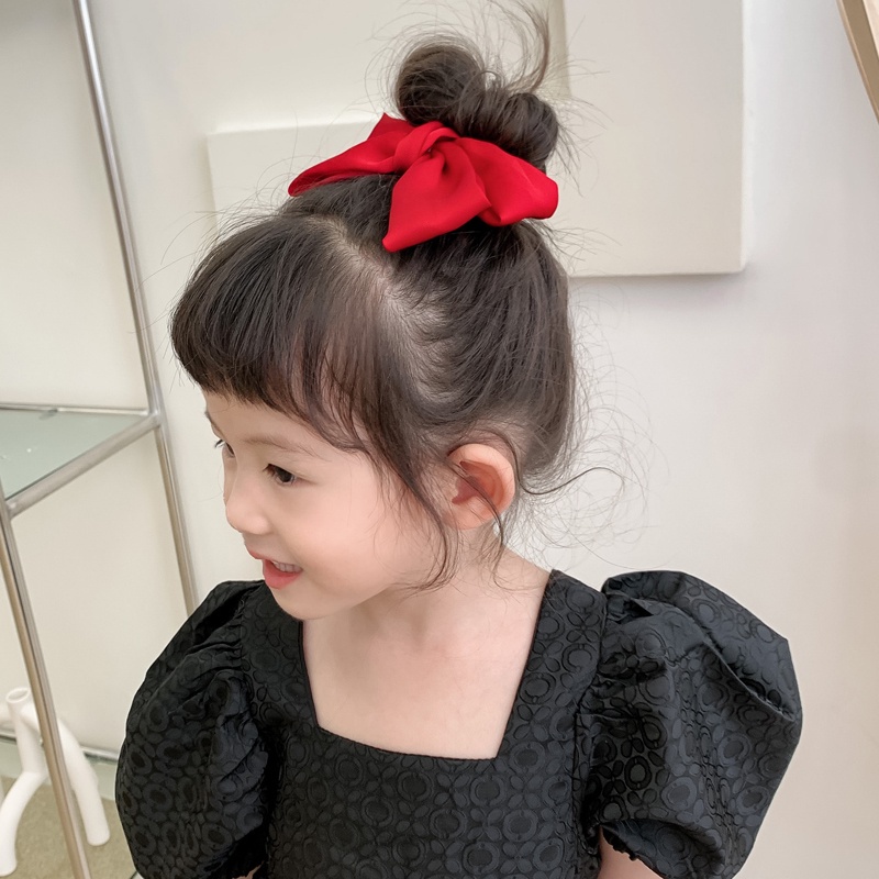 Kẹp Tóc Nơ Từ Vải Satin Thanh Lịch Phong Cách Hàn Quốc