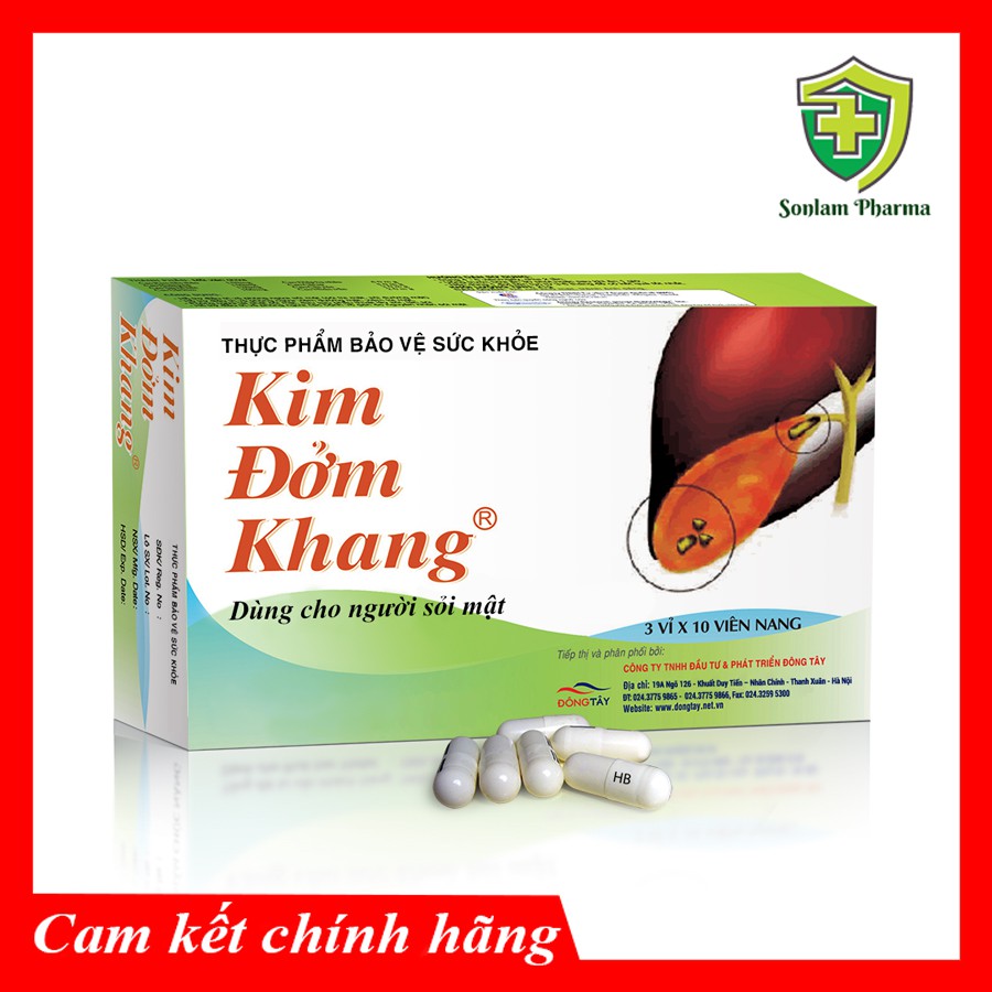 [CHÍNH HÃNG] Kim đởm khang - Thực phẩm bảo vệ sức khỏe hỗ trợ điều trị sỏi mật- Hộp 30 viên