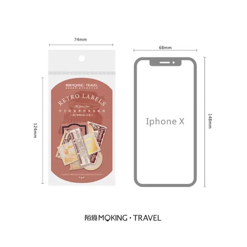 Set sticker nhãn dán cổ điển vintage trang trí sổ bullet journal winzige