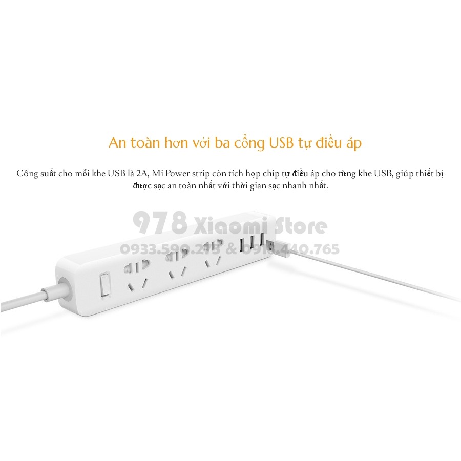 Ổ điện Xiaomi Mi Power Strip - Ổ CẮM ĐIỆN XIAOMI POWER STRIP