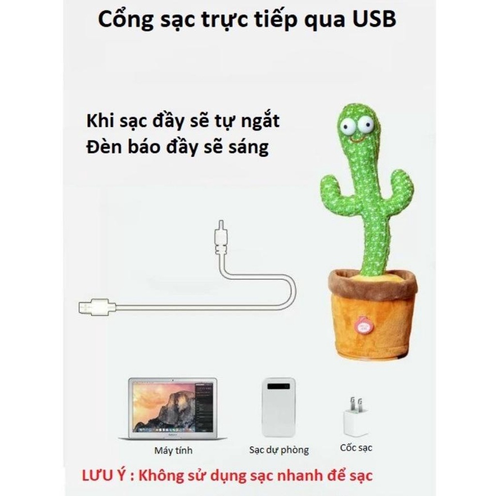 Xương Rồng nhảy múa, nhại tiếng, hát nhạc 120 bài hát thiếu nhi + nhạc hot tiktok - Có đèn Led, sạc USB