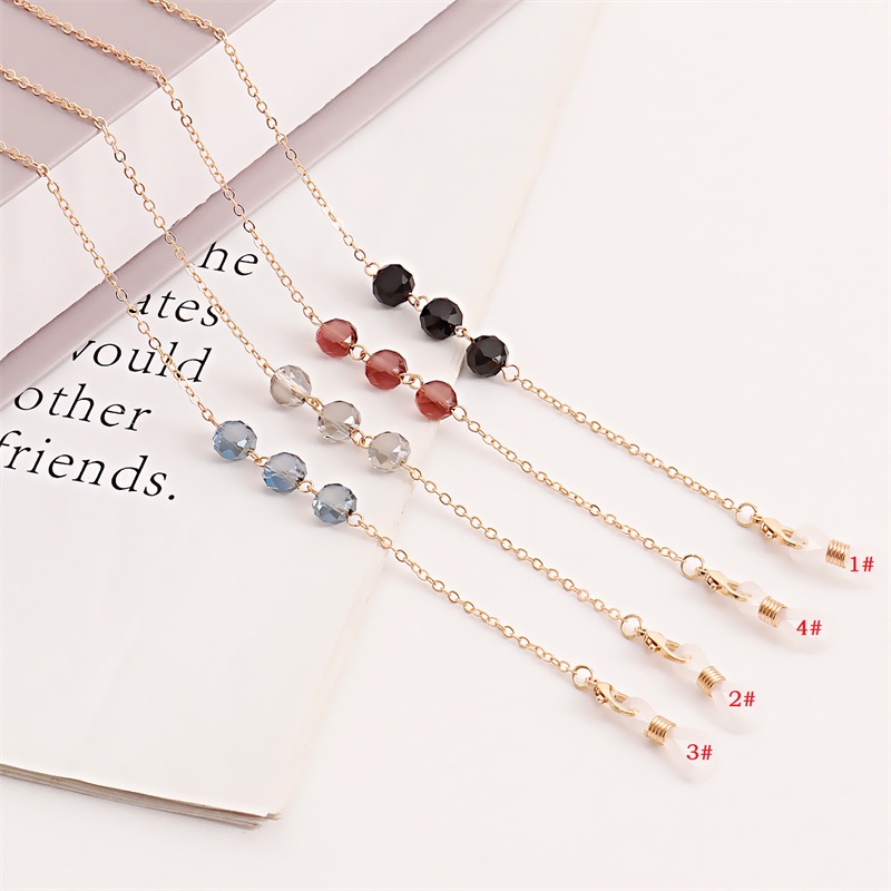 Dây Đeo Mắt Kính Đính Đá Nhiều Màu Sắc Cho Nữ