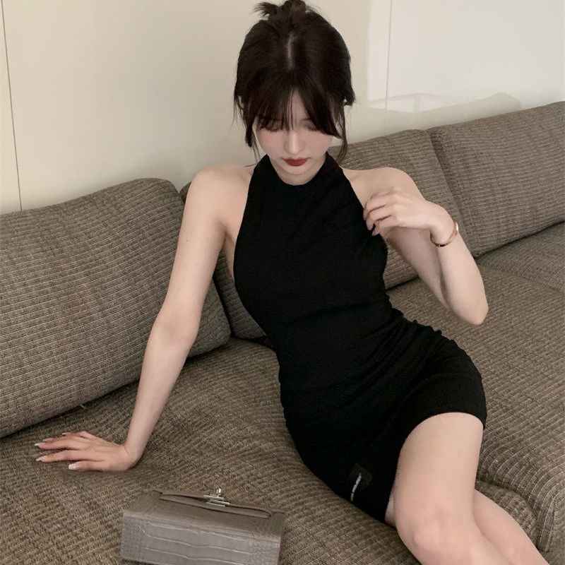 COZOKC COZOK Đầm không tay COZOK hở lưng dáng ôm phong cách thời trang quyến rũ