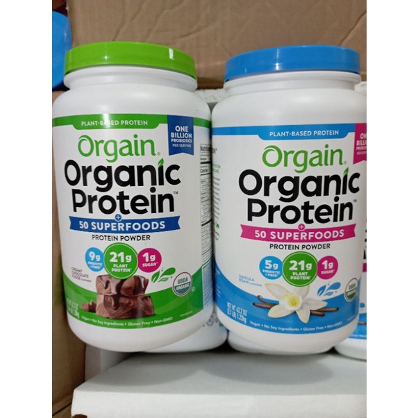 [08/2023] Bột Đạm Thực Vật Hữu cơ của Mỹ ORGAIN Organic Protein &amp; Superfoods Plant
