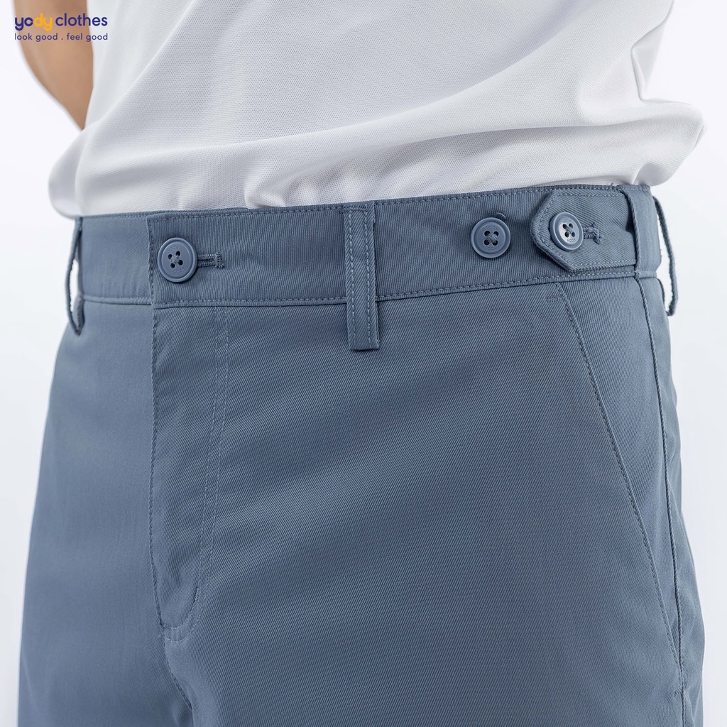 Quần short lửng nam chính hãng vải kaki dáng ống đứng cá tính