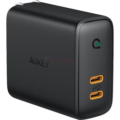 Cốc sạc Aukey 2Type-C 36W PA-D2 - Hàng chính hãng