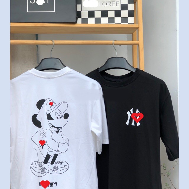 Áo thun tay lỡ nam nữ form rộng chất vải cotton mát mềm mịn thấm hút mồ hôi in hình chuột micky | BigBuy360 - bigbuy360.vn