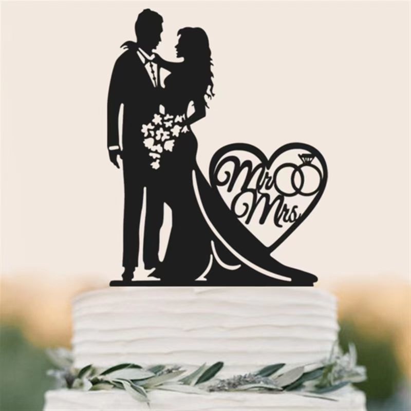 Phụ Kiện Thẻ Trang Trí Bánh Kem Bằng Acrylic In Chữ Love Day Dùng Cho Ngày Valentine / Đám Cưới / Ngày Lễ Tình Nhân