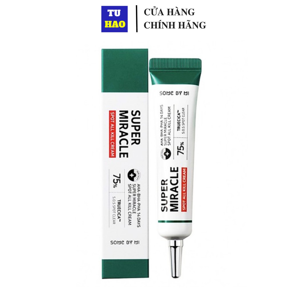 [Mã FMCGMALL - 8% đơn 250K] Kem Chấm Mụn Phục Hồi Da Some By Mi Super Miracle Spot All Kill Cream 30ml