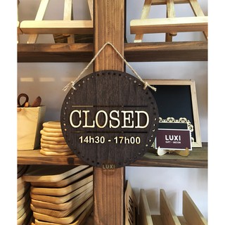 Bảng Open 01 có giờ- Luxi Decor