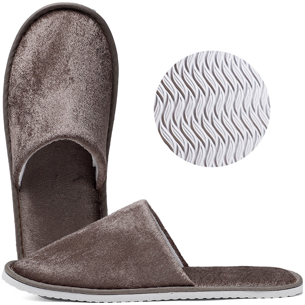 All-match Portable Solid Color Disposable Slippers Cotton And Linen Hotel Men's Women's Slipper