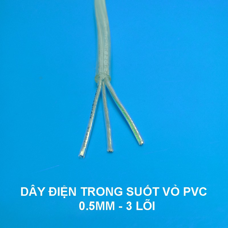 DÂY ĐIỆN TRONG SUỐT VỎ PVC 0.5 LÕI ĐỒNG MẠ KẼM | BigBuy360 - bigbuy360.vn