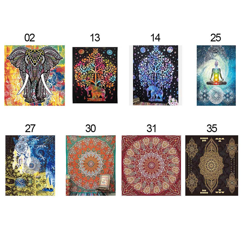 Thảm treo tường đa năng họa tiết Mandala 203*148cm