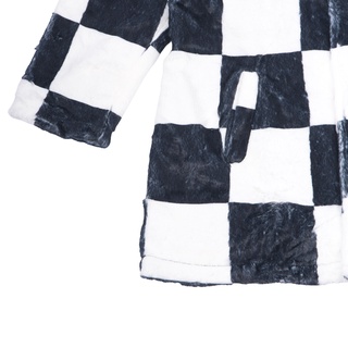 Áo khoác lông dáng dài CHECKERBOARD COAT