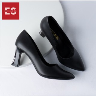 Giày cao gót erosska thời trang mũi nhọn gót vuông kiểu dáng cơ bản cao 7cm màu đen, mà nude- ep007