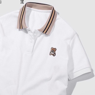 Áo Phông Polo Nam, Áo Thun Cổ Dệt Thêu Logo Gấu Nâu Chất Thun Cá Sấu Mẫu Mới Hè 2021 - AC93 - Shopmens new