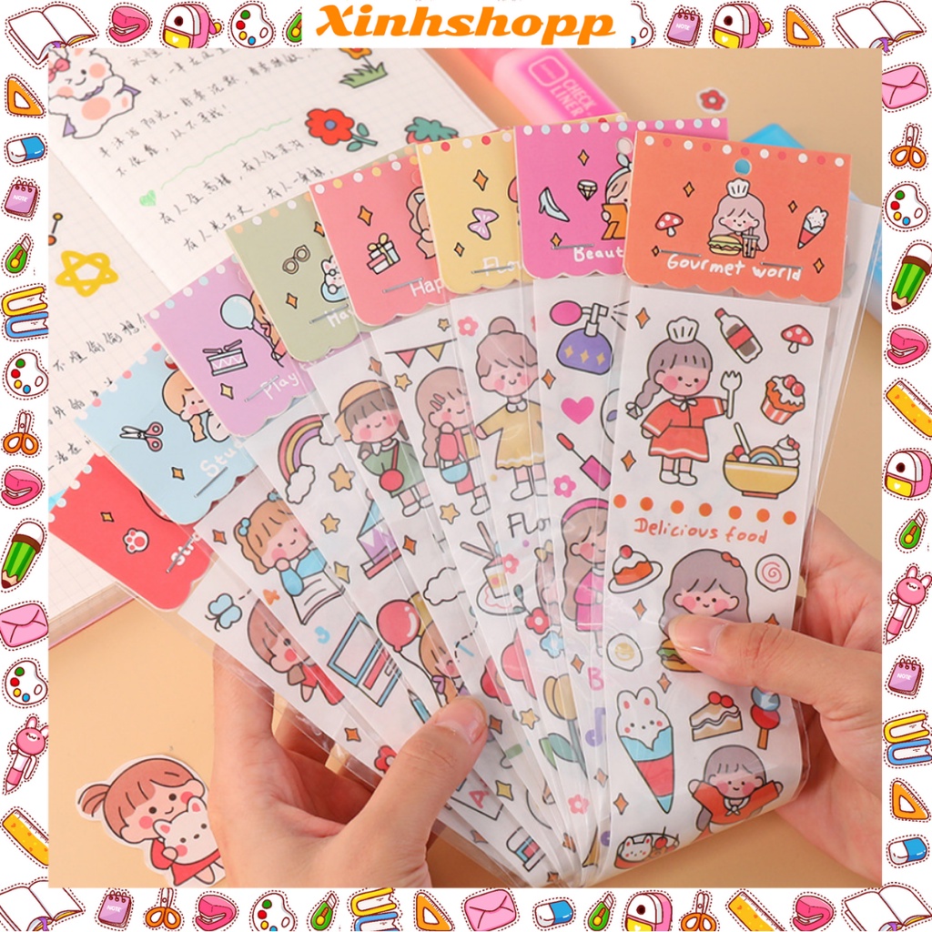 Sticker 39x6,5cm Cô Gái Luho (Xanh Dương)