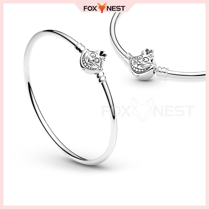 Vòng Tay Charm Mèo Alice Ở Xứ Sở Thần Tiên / Cheshire Mạ Bạc  DIY