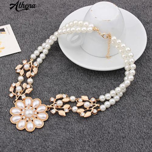 Vòng cổ choker nữ gắn hạt giả ngọc trai nhã nhặn