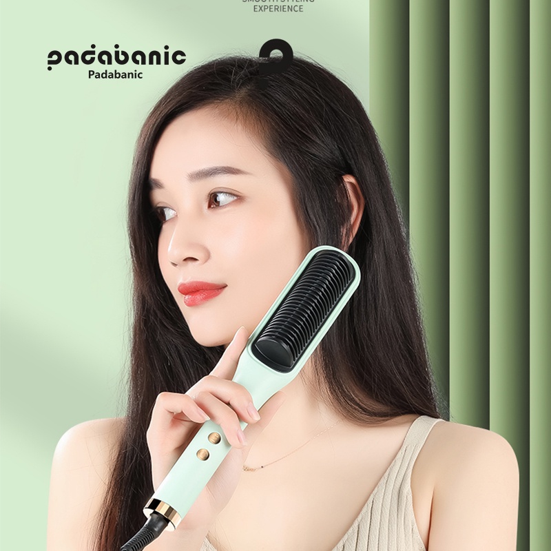 Padabanic9687 Lược Điện Chải Thẳng Tóc Chuyên Nghiệp Và Tiện Lợi Máy Uốn Duỗi Tóc Ép Tóc