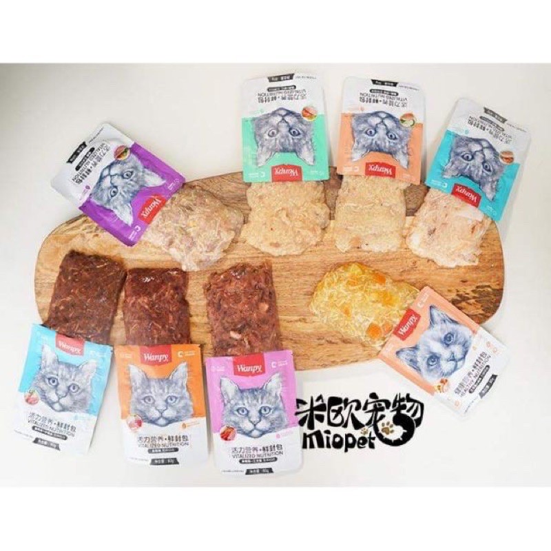 Pate Wanpy cho mèo gói 80g - Gói thức ăn ướt Wanpy 80g cho mèo