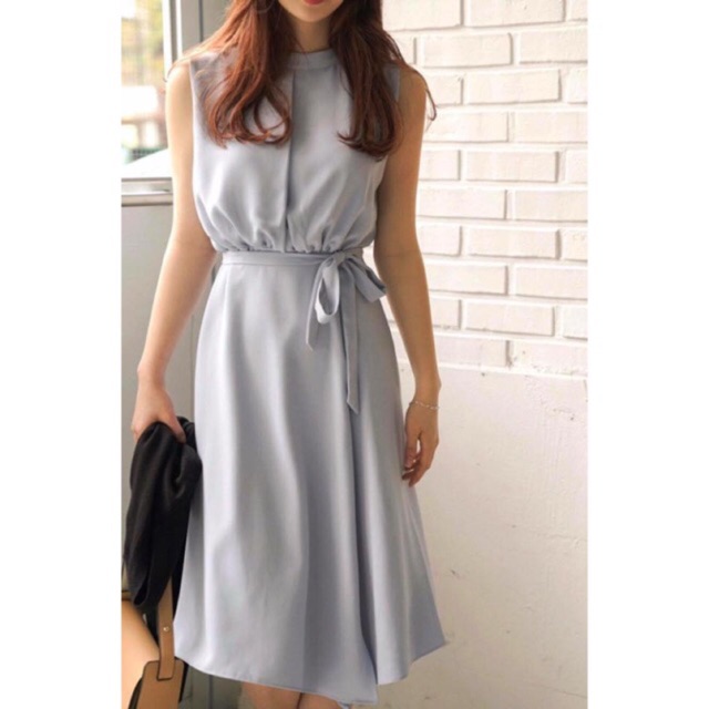 Đầm maxi cộc tay thắt nơ eo - D1050 | BigBuy360 - bigbuy360.vn